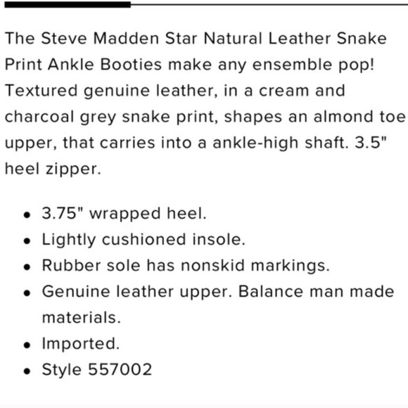 Steve Madden Star Snake Skin Bootie - Picture 9 of 9